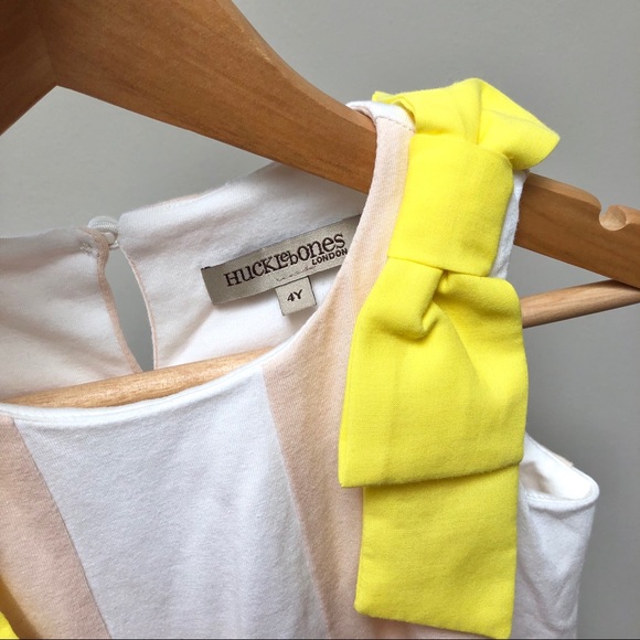 Hucklebones London Yellow Bow Swing Dress - Picture 2 of 6